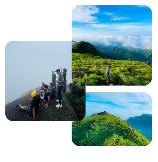 Travellers at the Kakkadampoyil hilltops and misty viewpoints